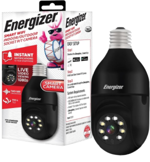 ENERGIZER Smart WiFi Indoor/Outdoor Bulb Socket Camera