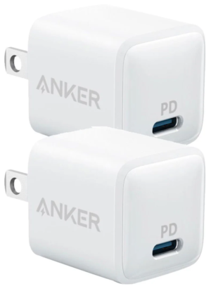 ANKER 2-Pack POWERPORT III 20W PD NANO USB-C CHARGER with (1) Cable - *2 PACK*