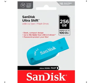 sandisk 256gb flash drive usb 3.2 gen1 ultra shift