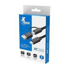 XTECH 2-IN-1 USB-C TO USB-A 2.0 ACAPTER CABLE