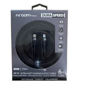 Argom Type C to Type C 6FT 100W Nylon Braided Copy