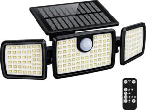 MIHANI Solar Lights Outdoor, Quick Charge Solar Motion Deck Lights Outdoor (Remote,1 Pack)