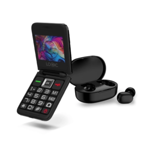 logic flip z3l 4g phone push button (free earbuds included)