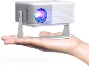 Mini Projector (O1 Pro) with WiFi and Bluetooth, AKIYO 2026 Projector 1080P Full HD