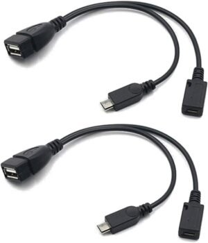 2-in-1 Micro USB to USB Adapter (OTG Cable + Power Cable) for Fire Stick