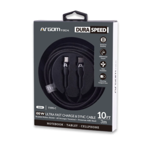 Argom Type C to Type C 10FT 100W Nylon Braided