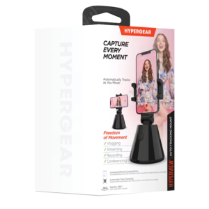 HYPERGEAR HYPERVIEW 360 VIEW AUTO TRACKING MOUNT UNI FOR ALL PHONES BLACK