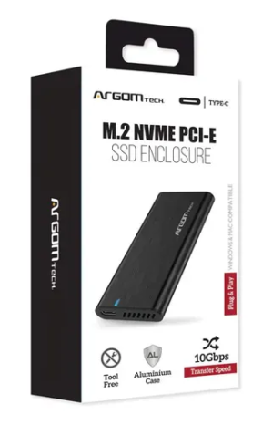 ARGOM M.2 NVME PCI-E SSD ENCLOSURE 10Gbps