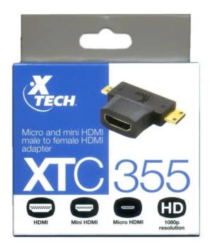 XTECH MICRO AND MINI HDMI MALE TO FEMALE HDMI ADAPTER
